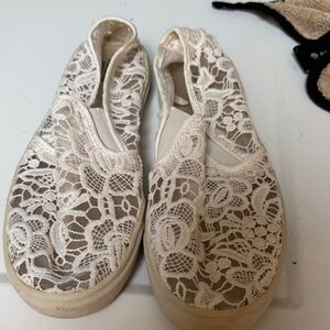 Mossimo Supply Co. Lace Slip-On Sneakers - Cream